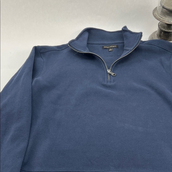 Banana Republic Men's Blue Half-Zip Sweater - Picture 5 of 6